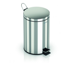 Wastepaper bin 5L stainless steel polished